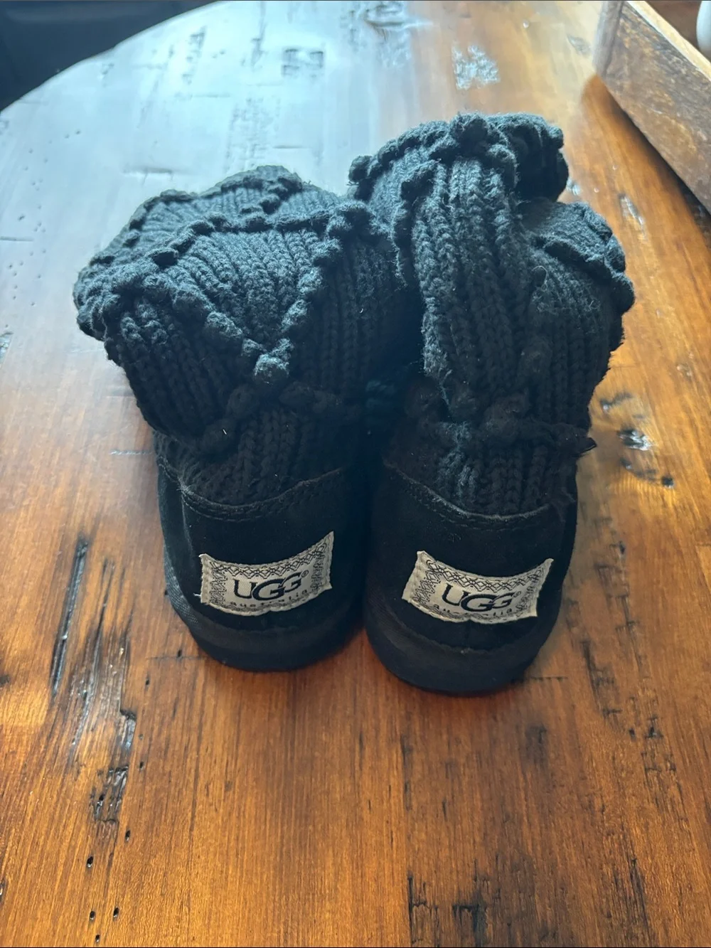 UGG Black Knit Over-the-Knee Boots